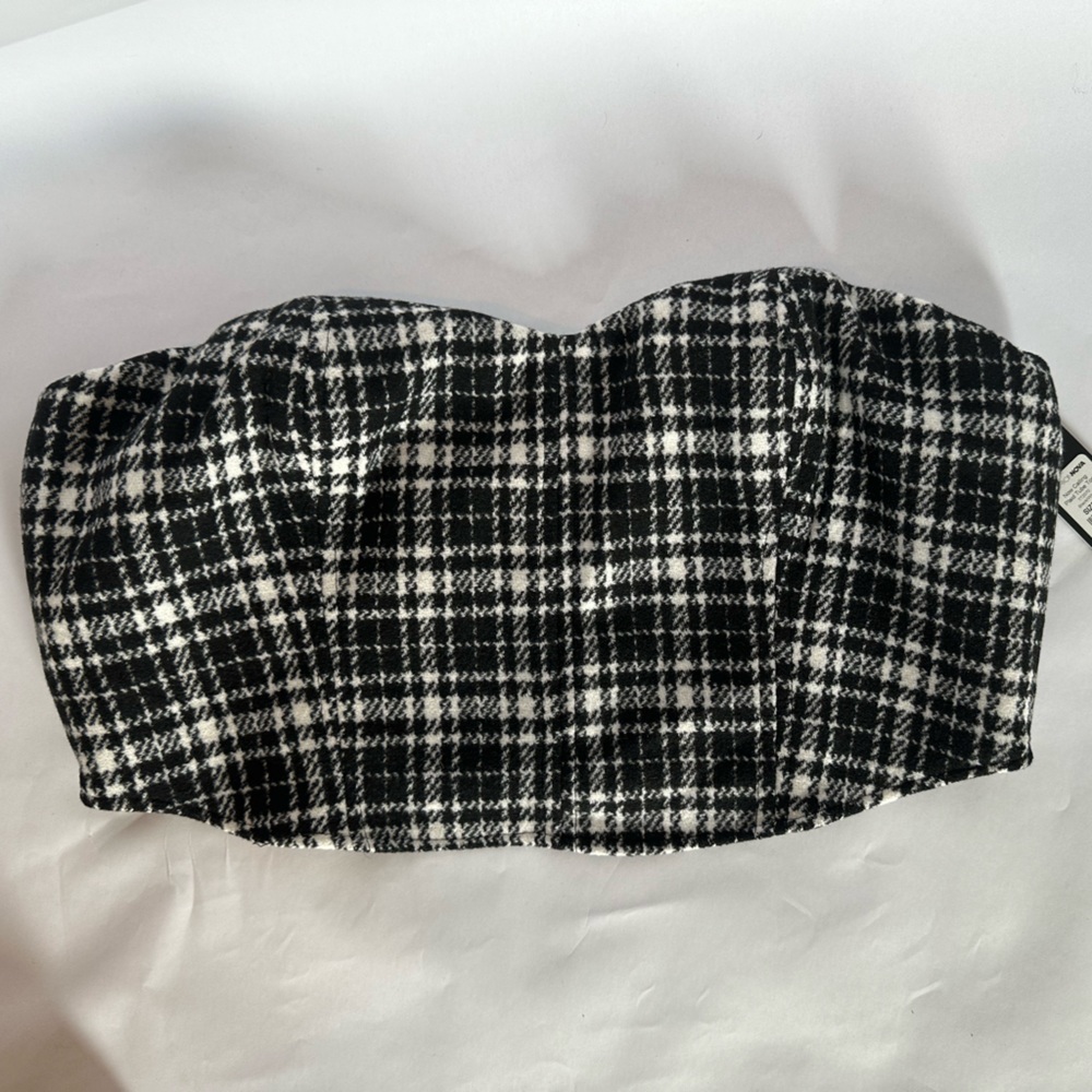Plaid Tube Top Bustier